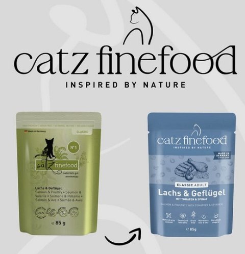 Catz Finefood Classic Łosoś i drób (N.05) saszetka 85g