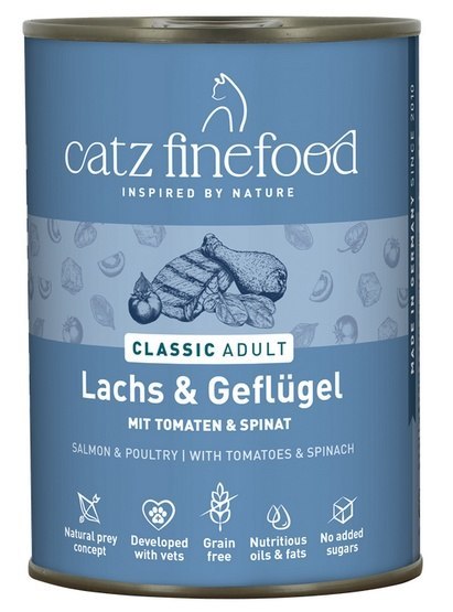 Catz Finefood Classic N.05 Łosoś i drób puszka 400g