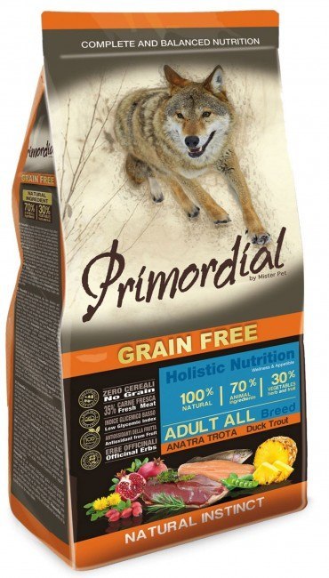 Primordial Dog Grain Free Adult Trout & Duck 12kg