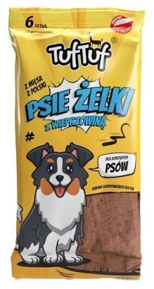 TUF TUF Psie Żelki - Paski z wieprzowiną 6szt