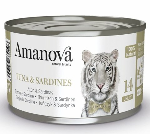 Amanova Cat Tuna & Sardines - tuńczyk i sardynki w galaretce puszka 70g [14]
