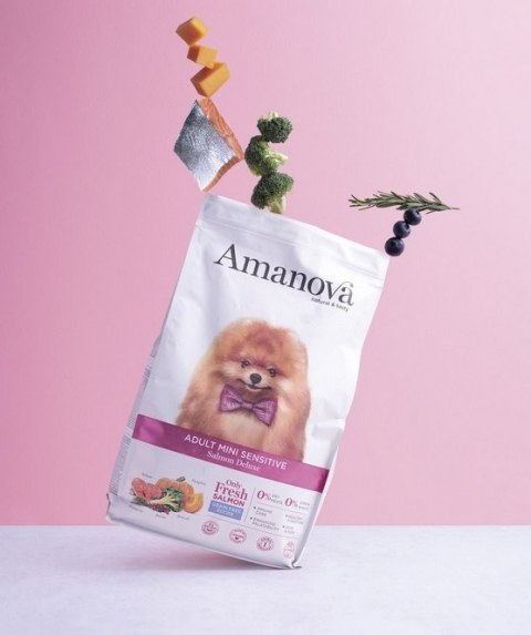 Amanova Dog Adult Mini Sensitive Salmon Deluxe - łosoś 800g