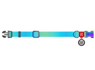 Collar WauDog Recycled Obroża nylonowa z QR-paszportem, gradient XL 25mm x 37-58cm niebieski