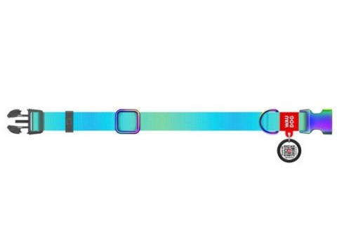 Collar WauDog Recycled Obroża nylonowa z QR-paszportem, gradient S 15mm x 25-35cm niebieski