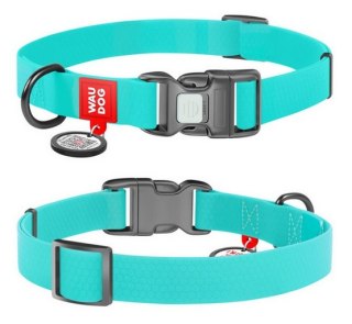 Collar WauDog Waterproof Obroża wodoodporna z QR-paszportem, akumulująca światło, plastikowy fastex, 15mm/25-35cm