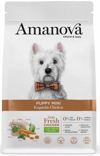 Amanova Dog Puppy Mini Exquisite Chicken - kurczak 500g