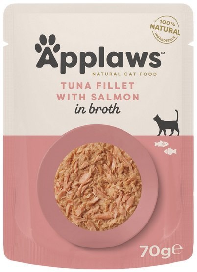 Applaws saszetka dla kota Tuńczyk z Łososiem w rosole 70g