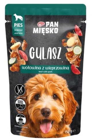 Pan Mięsko Karma mokra dla psa - Gulasz wołowina z wieprzowiną saszetka 150g