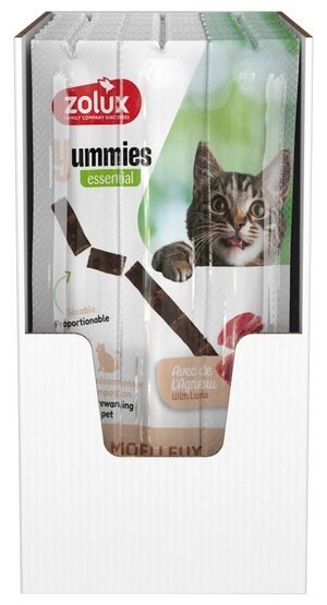 Zolux Yummies Miękki przysmak dla kota - Pałeczki Jagnięcina & Ryż 3x5g