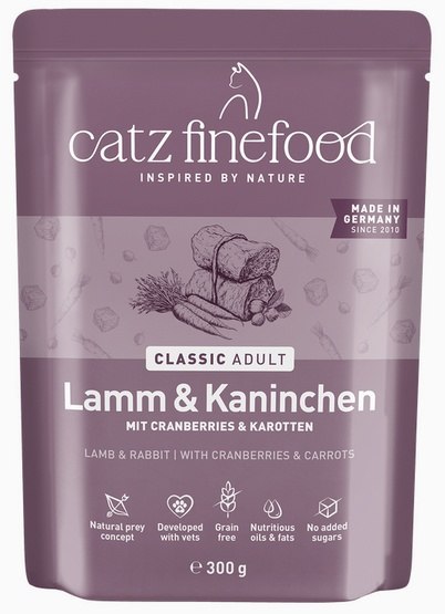 Catz Finefood Classic N.11 Jagnięcina i Królik saszetka 300g