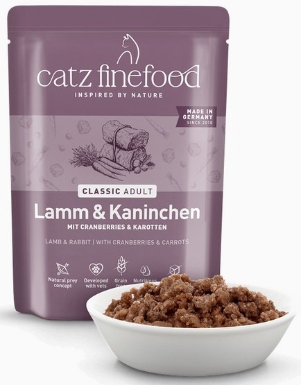 Catz Finefood Classic N.11 Jagnięcina i Królik saszetka 300g