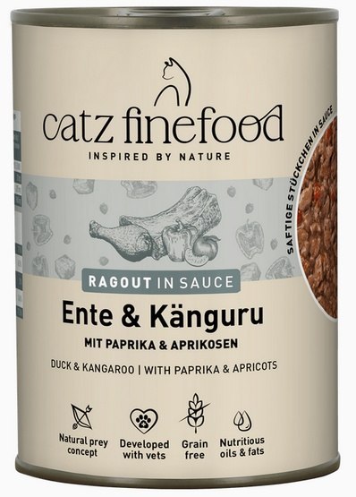 Catz Finefood Ragout N.607 Kaczka i Kangur puszka 380g