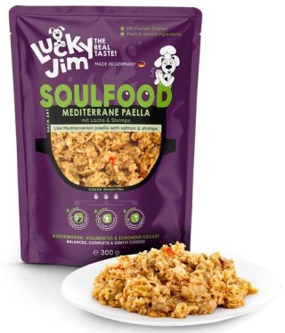 Lucky Jim SoulFood Paella z kurczakiem, łososiem i krewetkami 300g