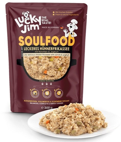 Lucky Jim SoulFood Potrawka z kurczakiem, marchewką i jogurtem 300g