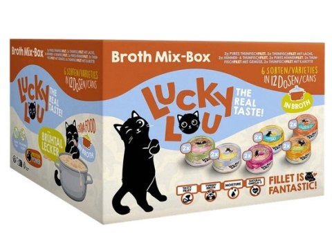 Lucky Lou Extrafood Broth-Mix-Box Multipack w bulionie puszki 12x70g