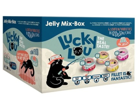 Lucky Lou Extrafood Jelly-Mix-Box Multipack w galaretce puszki 12x70g