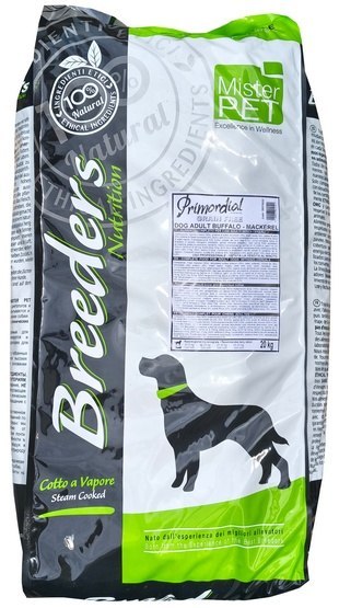 Primordial Breeders Dog Grain Free Adult Buffalo & Mackerel 20kg