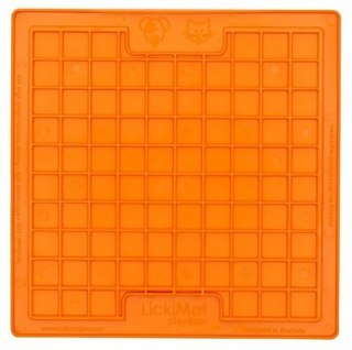 LickiMat Playdate Kwadrat miękki pomarańczowy