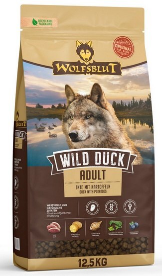 Wolfsblut Dog Wild Duck - kaczka i ziemniaki 12,5kg