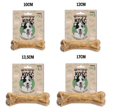 Paka Zwierzaka Kość z dodatkiem strusia S 10cm